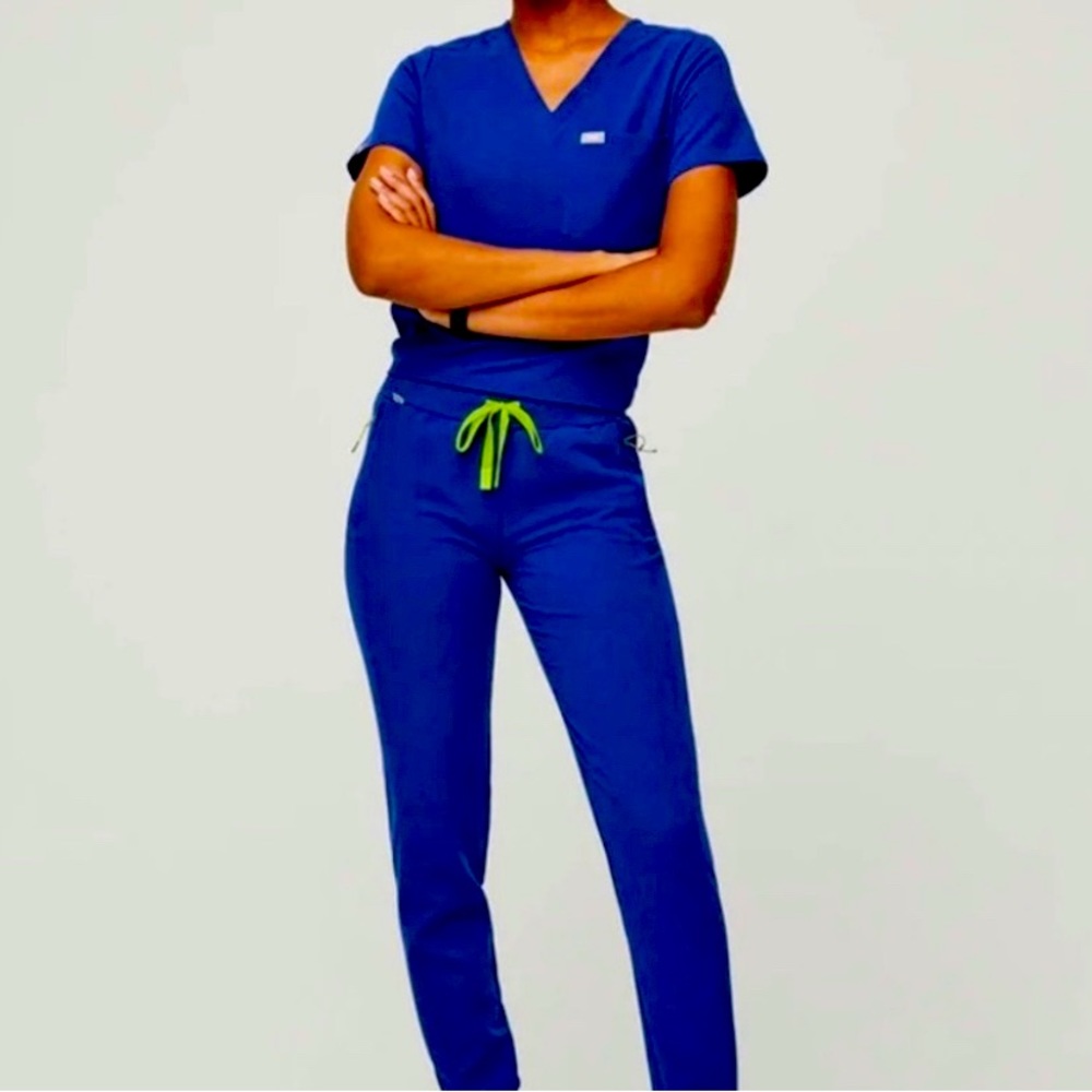 FIGS Limited Edition Electric Blue Cambridge Jogger Pants